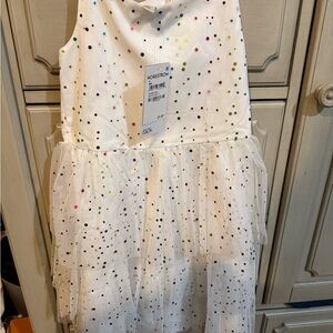 Nordstrom White Dress with Colorful Dots